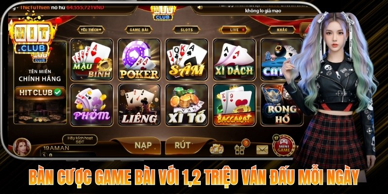 Hệ thống bàn cược game bài với 1,2 triệu ván đấu diễn ra mỗi ngày